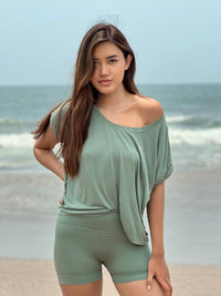 Boyfriend Tee | The Banda-Bamboo t shirt-Ocean Soul Bali-Olive-S-Ocean Soul Swimwear