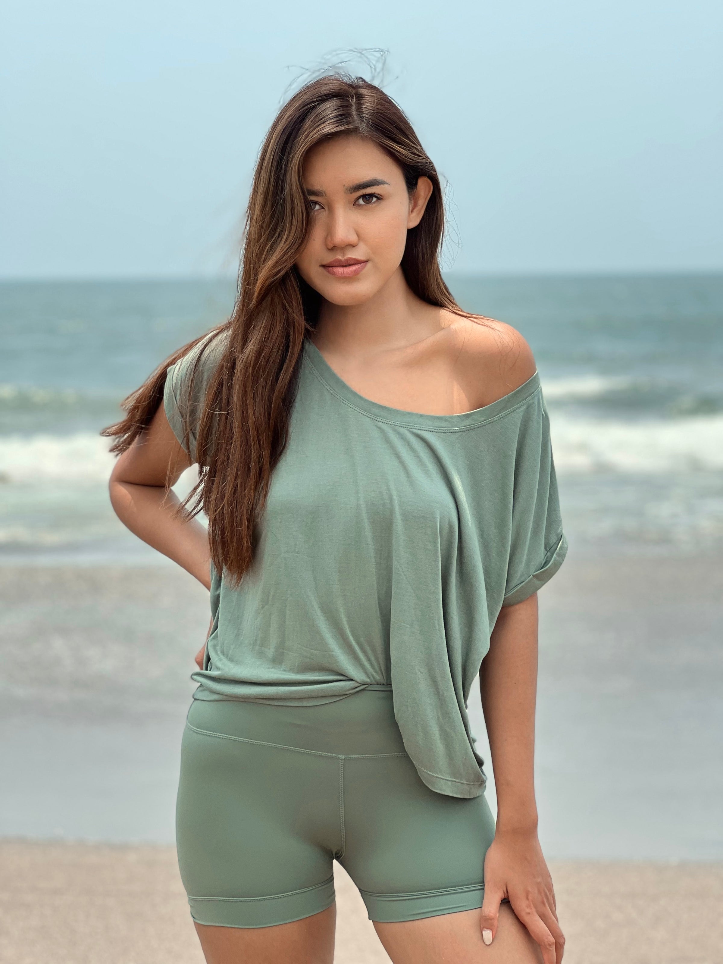 Boyfriend Tee | The Banda-Bamboo t shirt-Ocean Soul Bali-Olive-S-Ocean Soul Swimwear