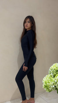 Womens Rash Guard | The Serangan-Rash Guard-Ocean Soul Bali-XXS-Midnight-Ocean Soul Swimwear