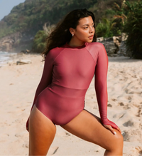 Long Sleeve Swimsuit - Sulawesi Crimson