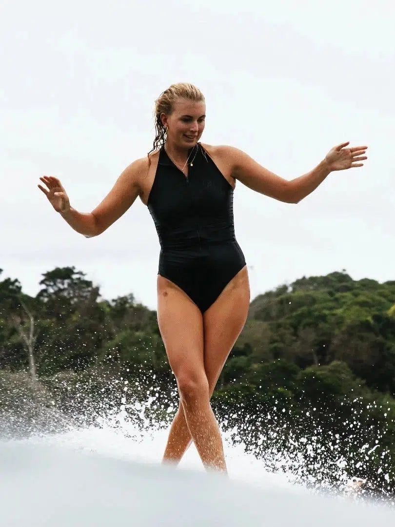 Black one piece swimsuit | The Mentawai - Midnight-Surf Suit-Ocean Soul Bali-Ocean Soul Bali