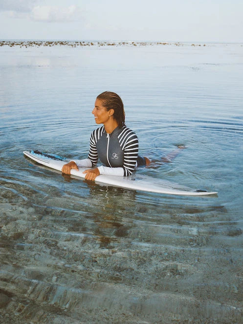 Long sleeve bathers | The Sulawesi Grey Onyx-Surf Suit-Ocean Soul Bali-Ocean Soul Bali