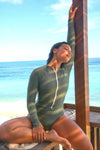 Long sleeve swimsuits| The Sulawesi in Olive