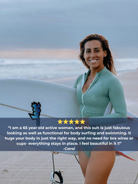 Long sleeve swimsuits| The Sulawesi in Olive