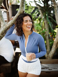 Long Sleeve One Piece | The Sulawesi in Celestial Blue