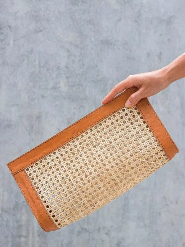 Rattan Clutch handbag | The Penida-Bambbo clutch-Ocean Soul Bali-Ocean Soul Bali