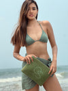 Seraya Tote Wet Bag-Bambbo clutch-Ocean Soul Bali-Olive-Ocean Soul Swimwear