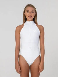 White Bodysuit - The Mentawai Body Suit - Ocean Soul Bali - Sustainable Swimwear