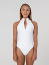 White Bodysuit - The Mentawai Body Suit - Ocean Soul Bali - Sustainable Swimwear