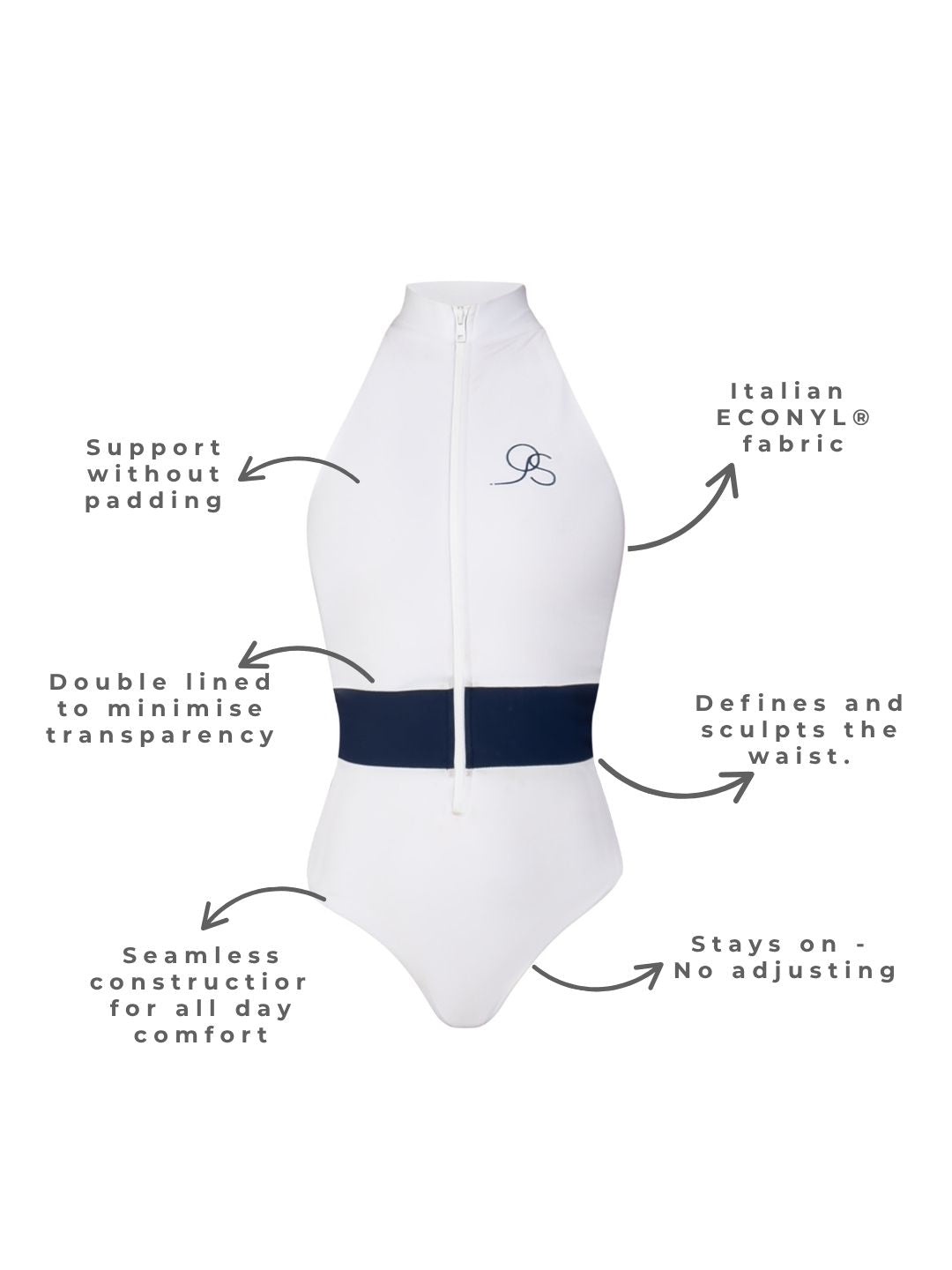 One Piece Swimsuit | The Mentawai in Snow & Navy