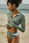 Women Rash Guard | The Sumba-Crop Rash Vest-Ocean Soul Bali-Midnight-XXS-Ocean Soul Swimwear